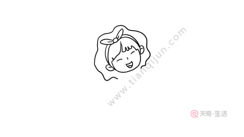 兒童節(jié)跳繩的女孩簡筆畫畫法