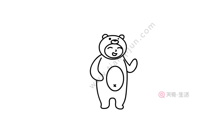 兒童節(jié)玩偶服簡筆畫怎么畫